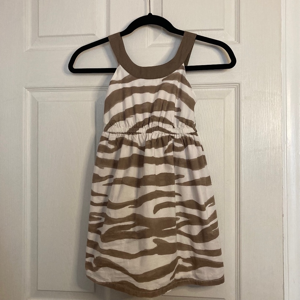 Gymboree Brown & White Zebra Print Dress